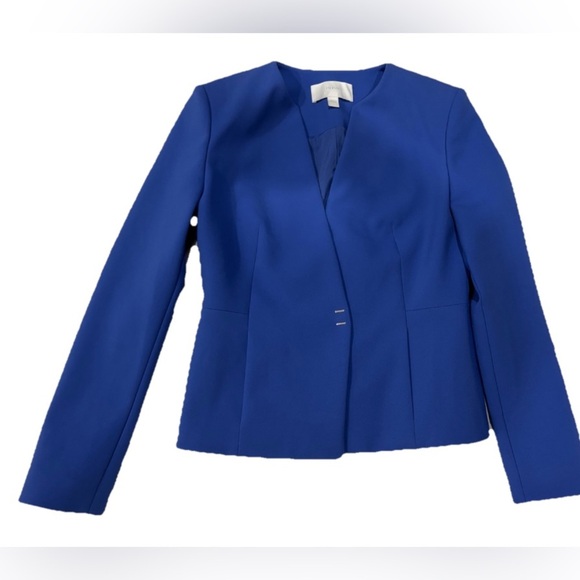 Hugo Boss Jisula Collarless Ponte Career Classic Blazer SZ 4 - Picture 3 of 9